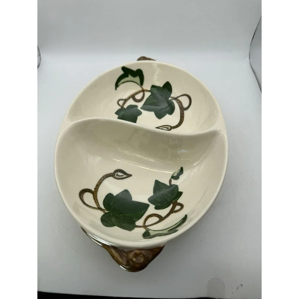 Metlox Poppytrail Homestead Provincial Divided Serving Bowl Ivy California USA